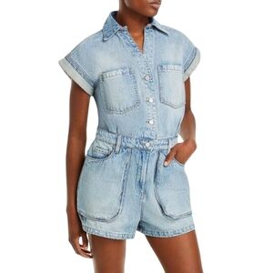 BLANK NYC Big Shot Denim Romper Medium